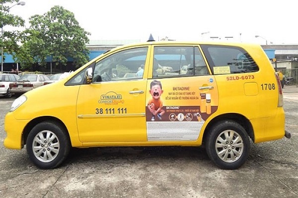quảng cáo trên vina taxi