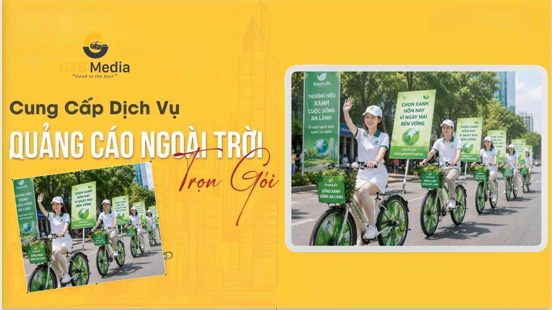 Bike roadshow xe đạp quảng bá thương hiệu xanh và thân thiện môi trường