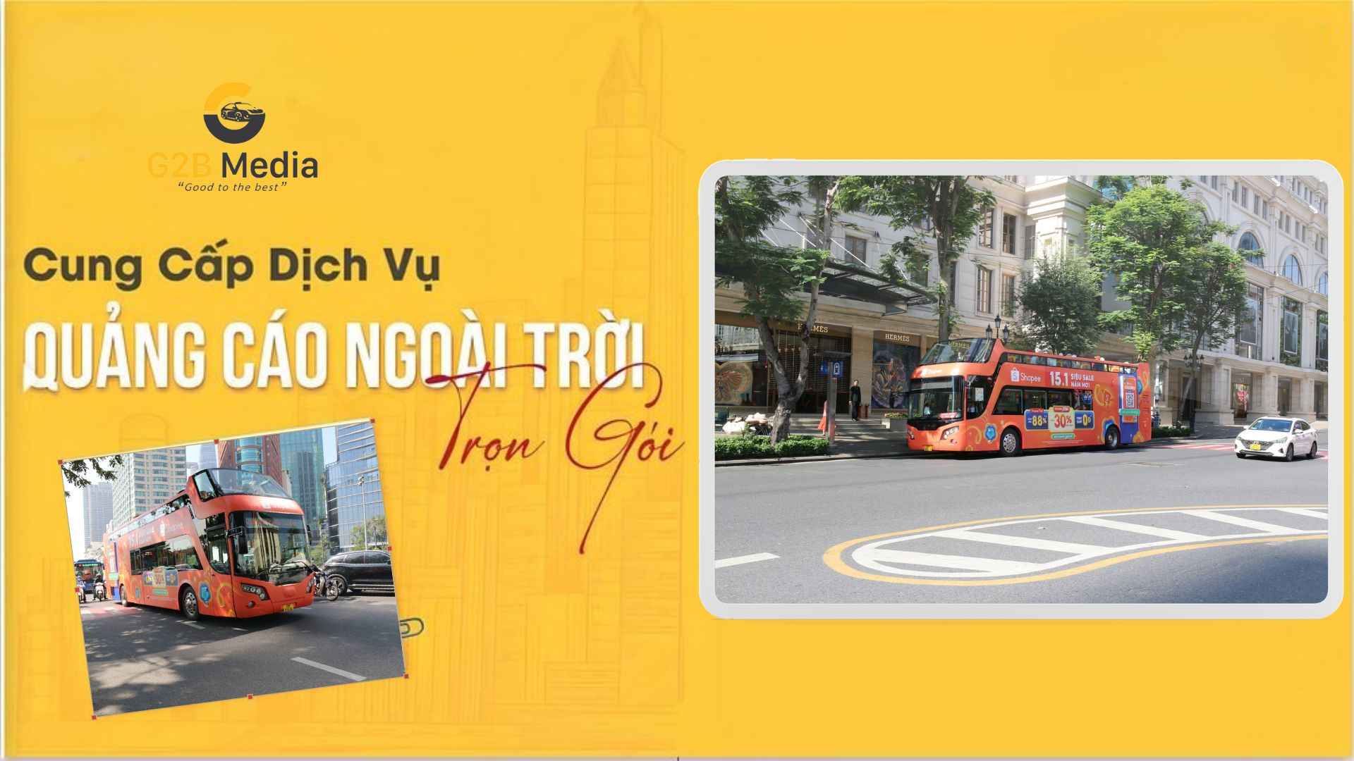 Dịch vụ quảng cáo trên các phương tiện giao thông bằng xe buýt
