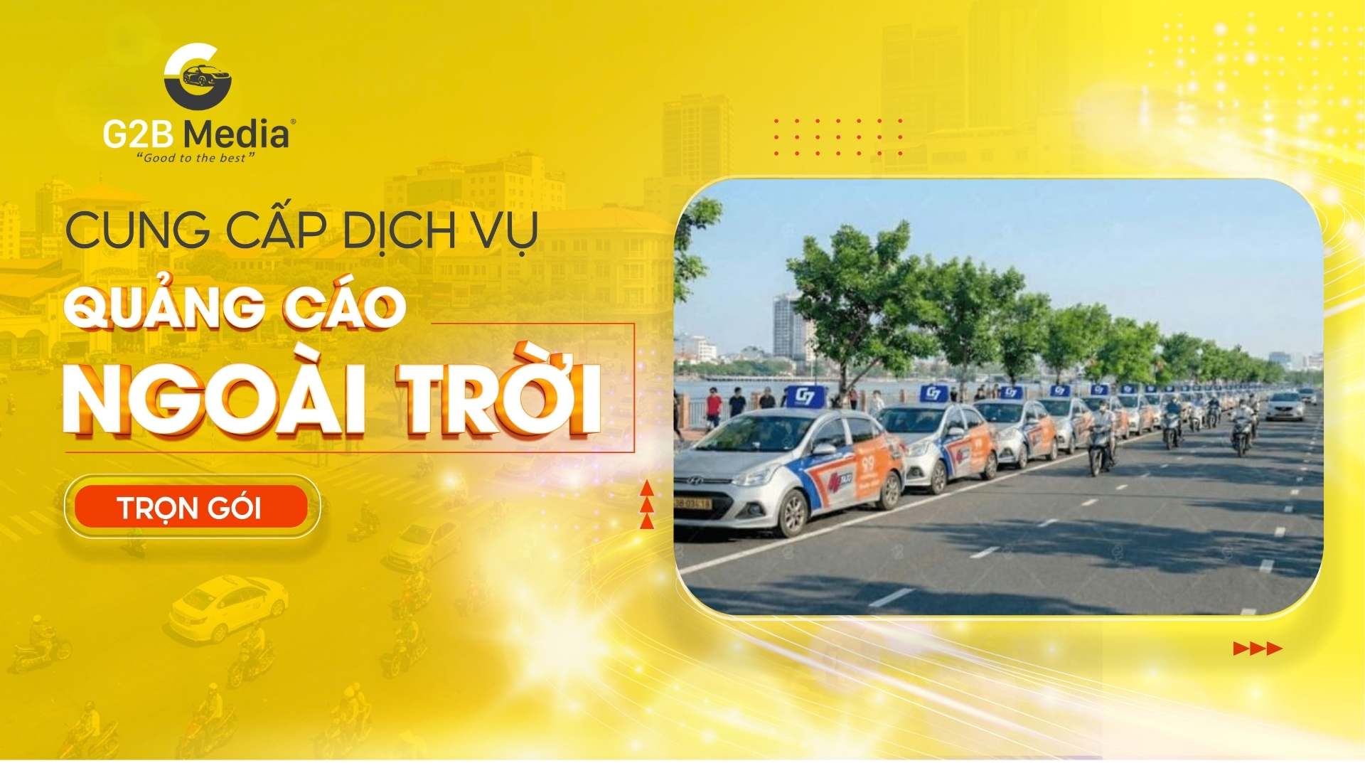 Dịch vụ quảng cáo ngoài trời taxi G7.
