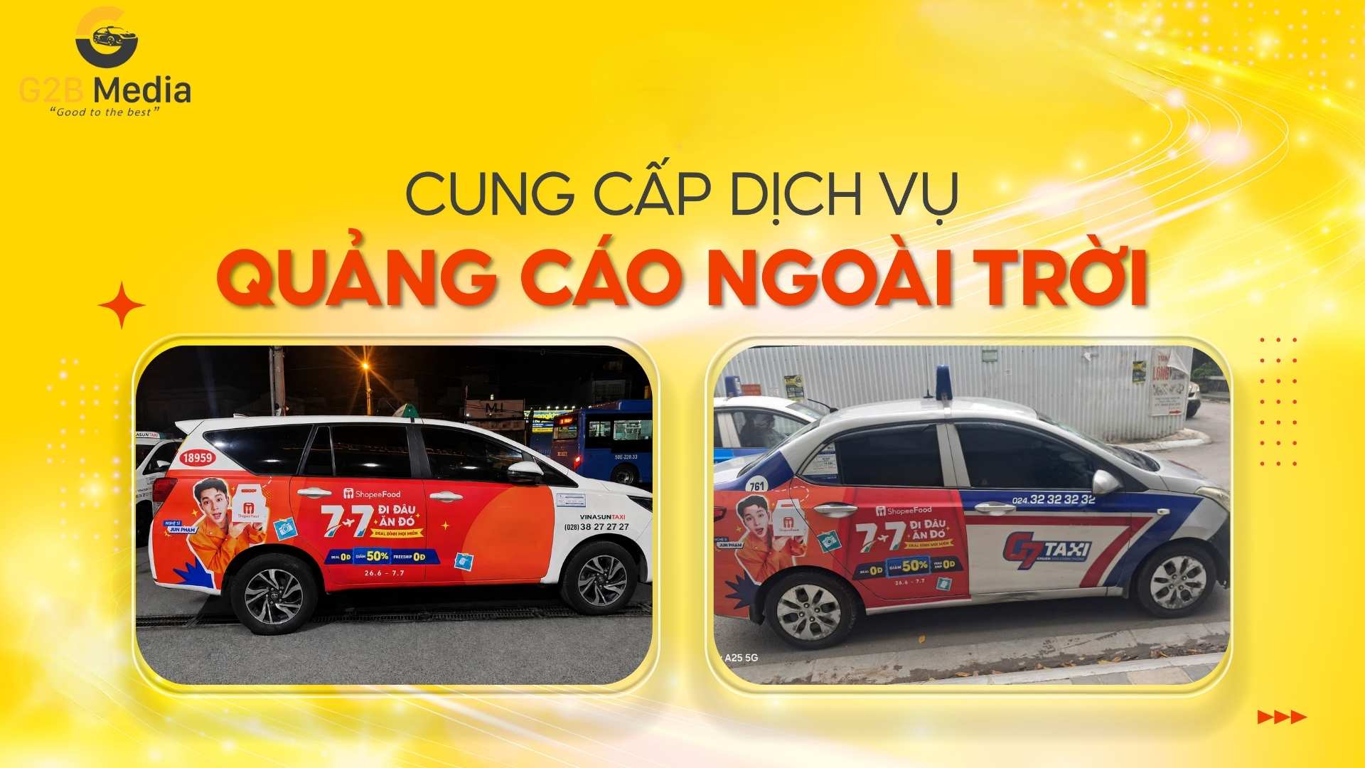 Dự án quảng cáo taxi thực tế do G2B Media triển khai.