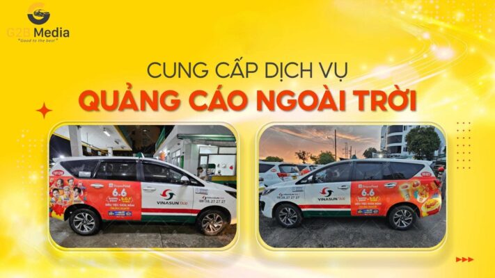 Chuyên gia G2B Media hoàn thiện thi công dán quảng cáo xe taxi chiến dịch ShopeeFood x B.O.F chuẩn luật 2026.