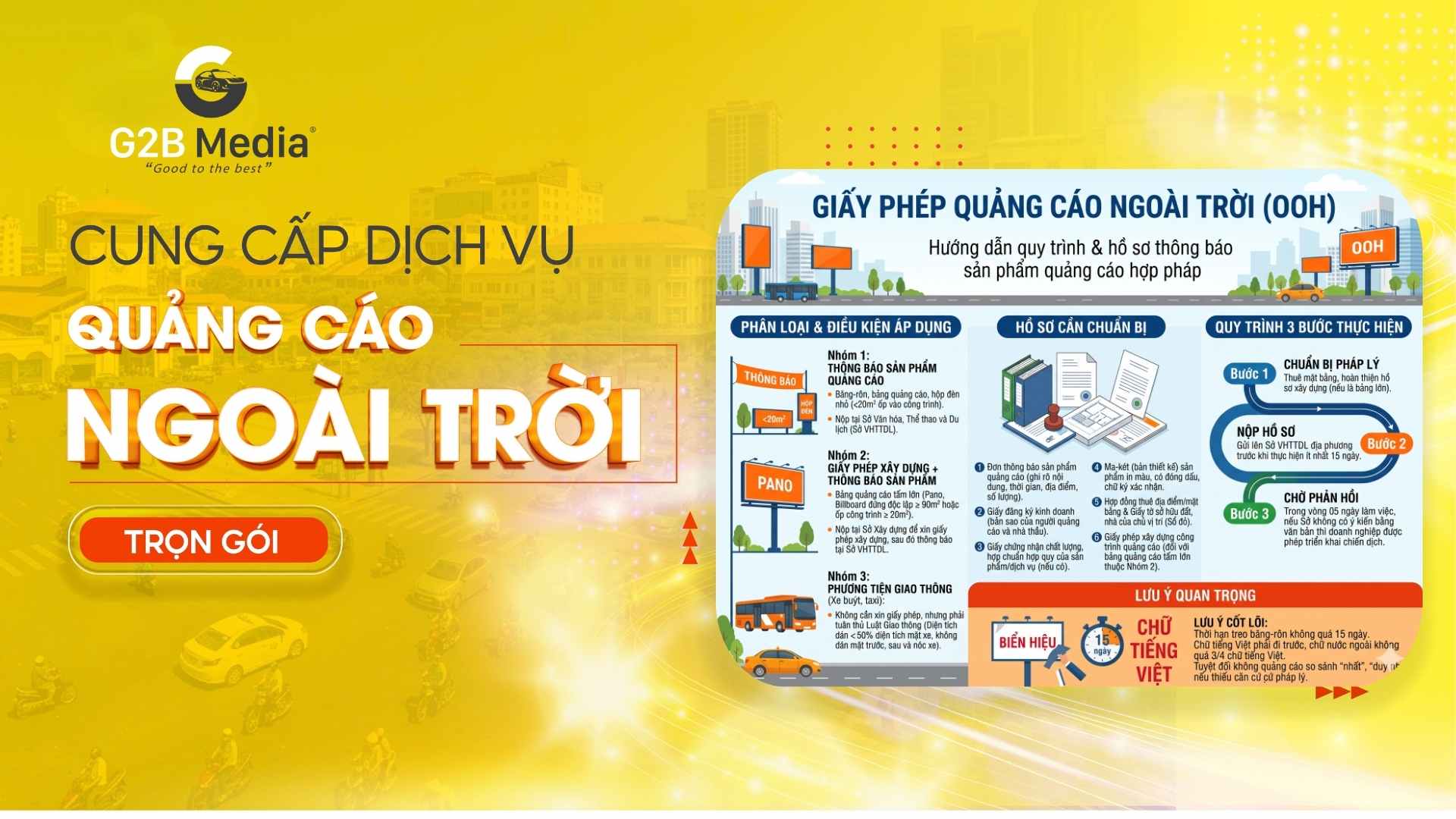 Quy trình xin giấy phép quảng cáo ngoài trời.