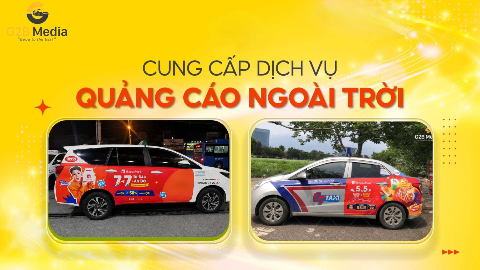 Thi công decal taxi quảng cáo thương hiệu.