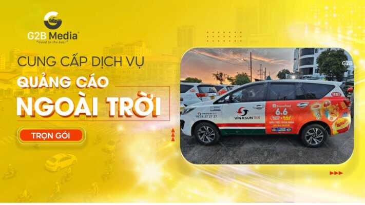 Quảng cáo xe taxi Vinasun 7 chỗ.
